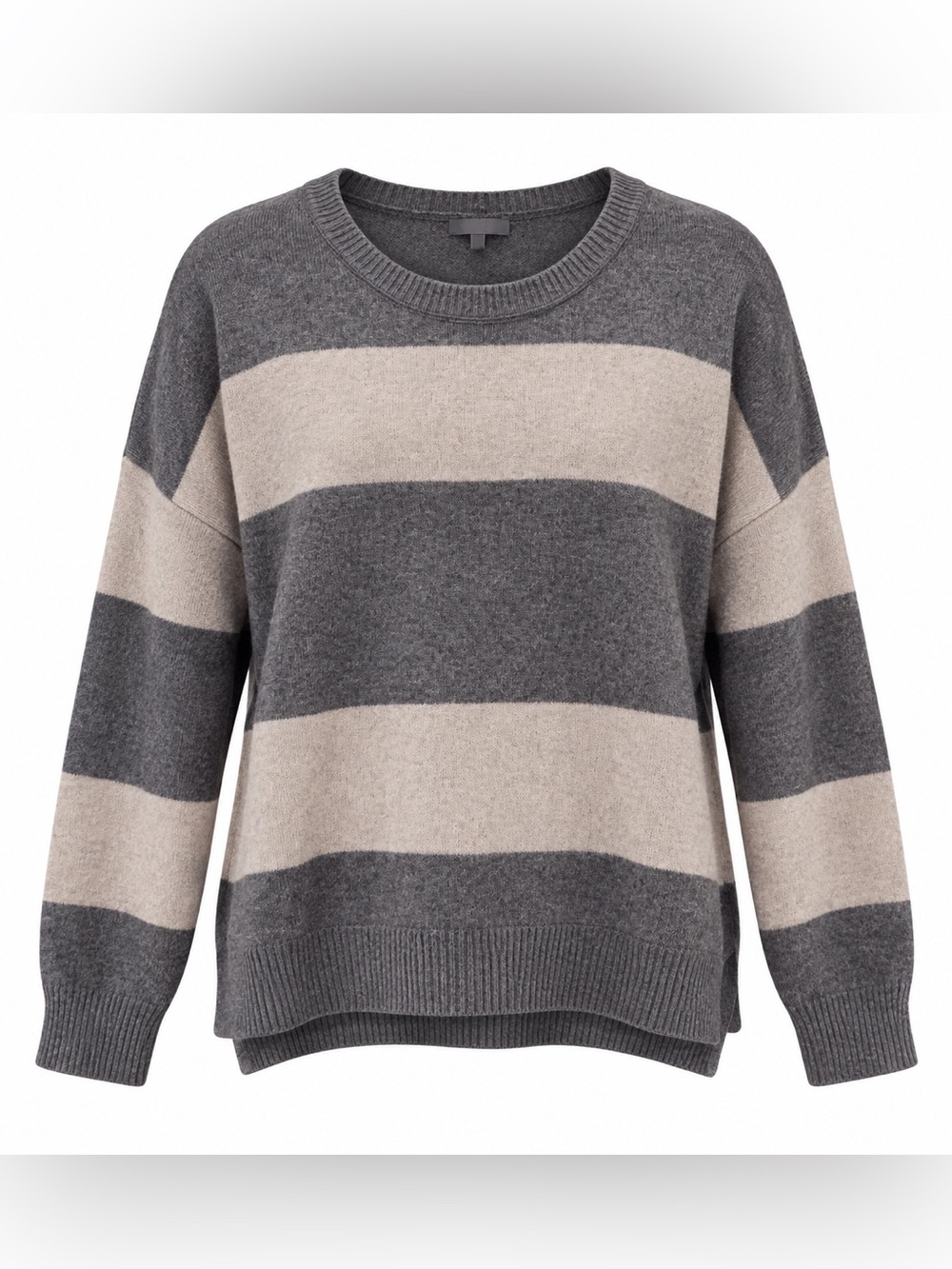 Vince wool blend striped crewneck sweater, medium